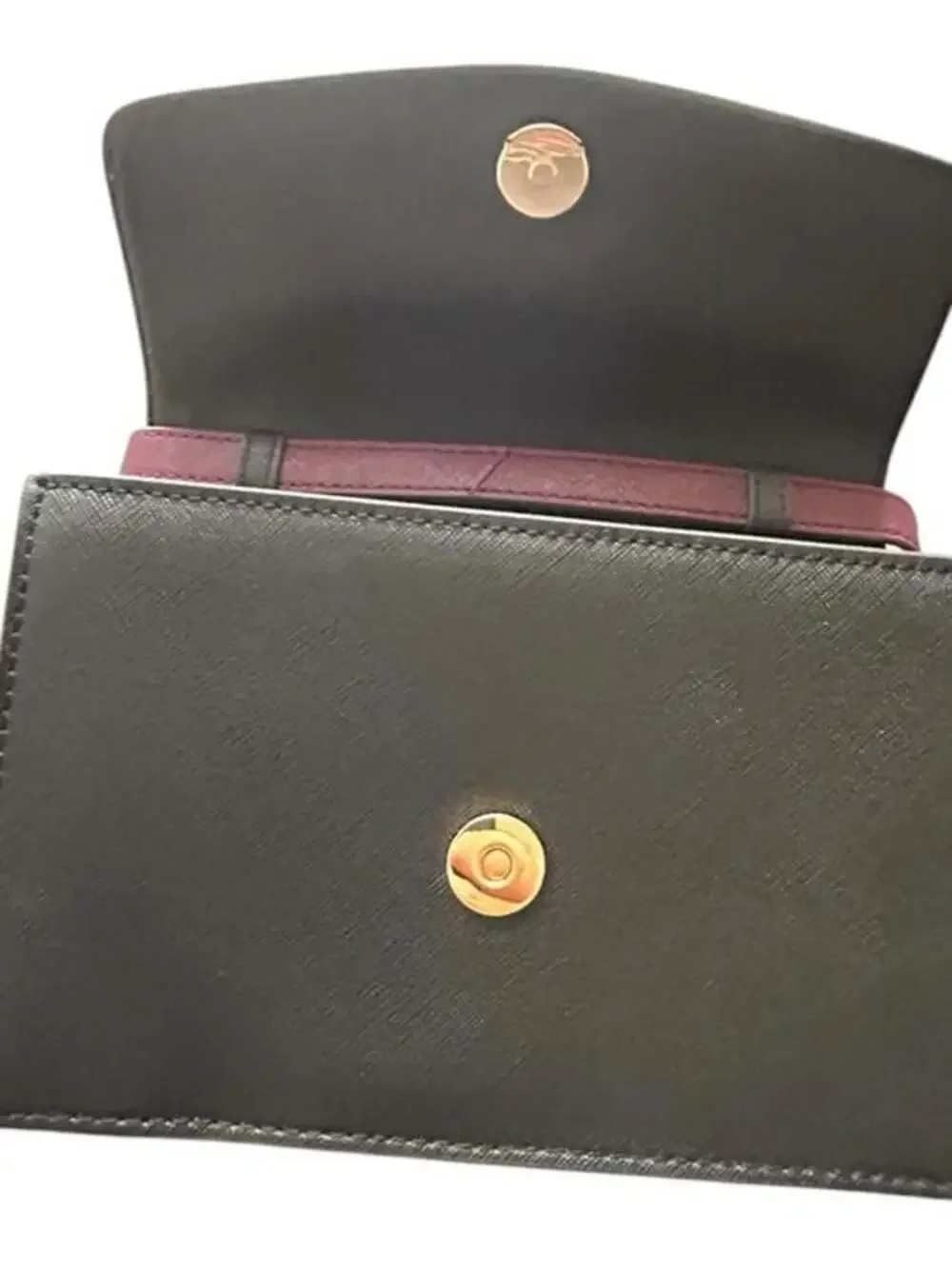 Tory Burch Emerson Mini Color-Block Crossbody Bag Saffiano Leather and Suede